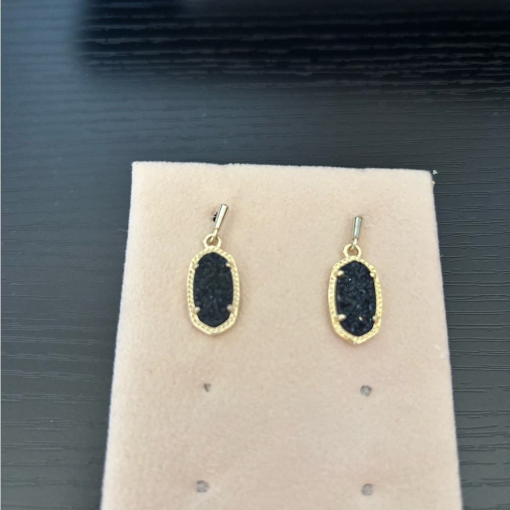 Kendra Scott black sparkly stone earrings